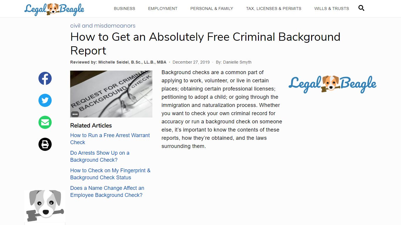 How to Get an Absolutely Free Criminal Background Report